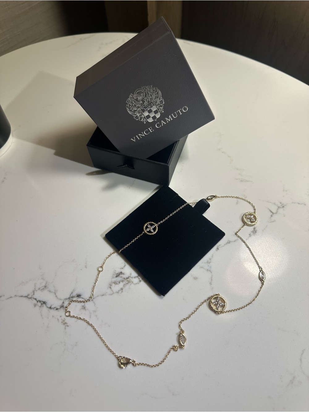 Vince Camuto Gold Multi-Pendant Station Necklace
